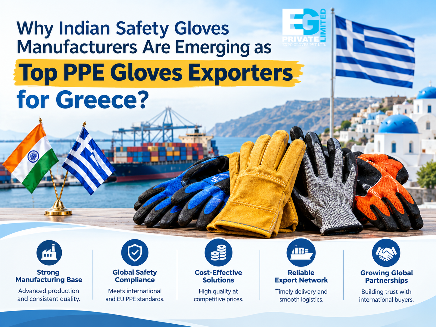 Why Indian Safety Gloves Manufacturers Are Emerging as Top PPE Gloves Exporters for Greece?
